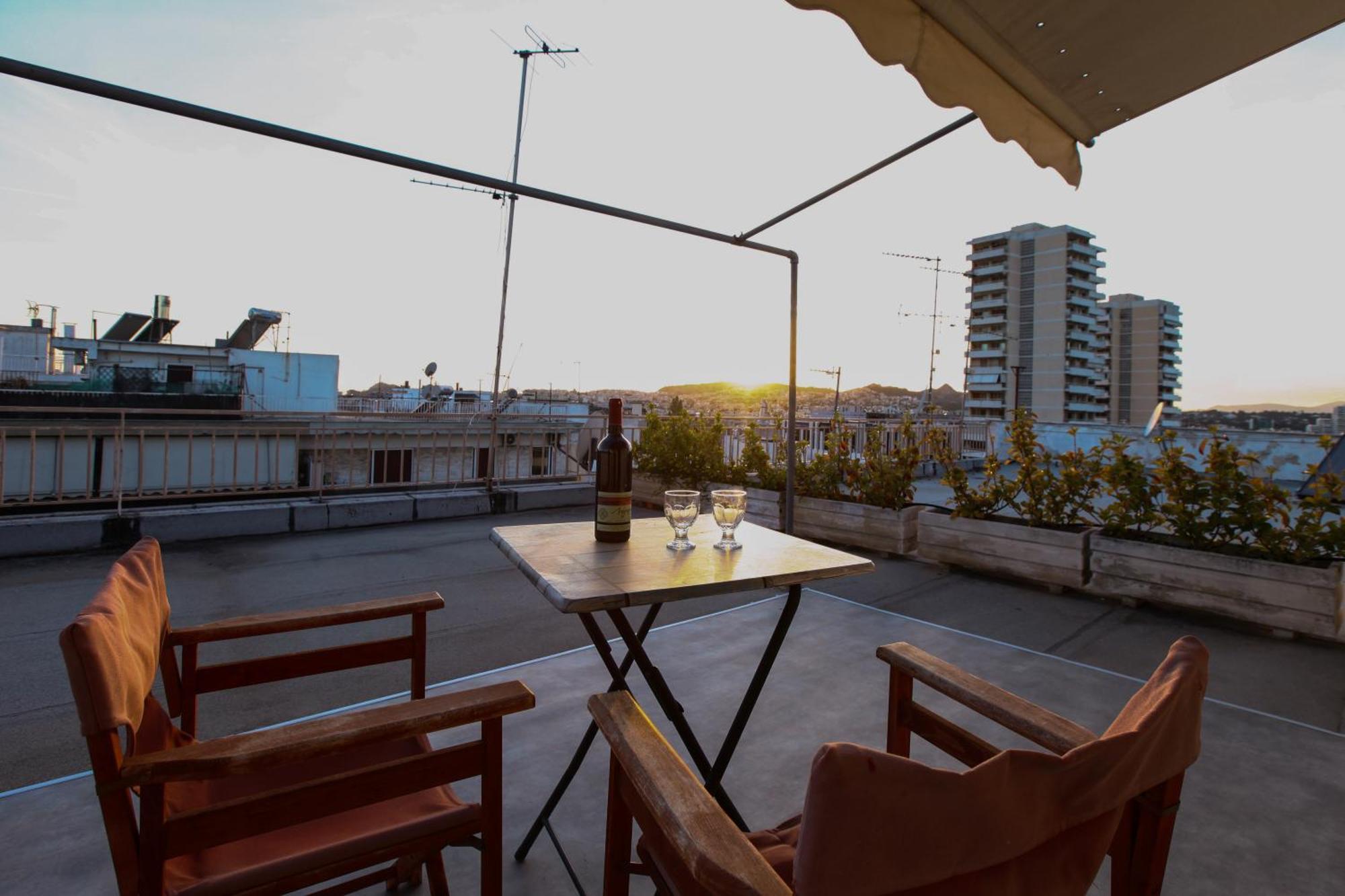 Loft Condo Next To Metro Station. Amazing View! Athene Buitenkant foto